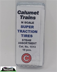 Calumet Trains 1513 N Vinyl Super Traction Tire Steam pkg 18