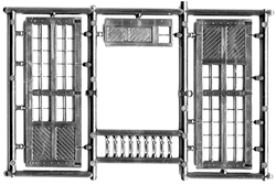 Central Valley 1605 HO Super Detailing Accessories Large Double Shop Doors 3 Pairs