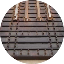 Central Valley 19018 HO 25' Bridge Tie 8 Sections & 4 25' Stringers for Code 100 w/Skip Tie Code 83 Guard Rail