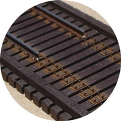 Central Valley 19028 HO 25' Bridge Tie Sections Pkg 8 Classic 25' Bridge Ties & Stringers No Guard Rail