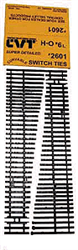 Central Valley 2601 HO CVT Curvable Switch Tie Strip #6 Left