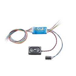 Digitrax SDH167D Series 7 Sound Decoder for HO and Larger Scales 2 Sound Schemes 9-Pin Harness 1.0A 6 Functions 16 x 26 x 9mm Speaker