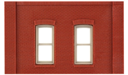 DPM 30131 HO Modular Building System Street Level Wall Wall Small Rectangular Windows