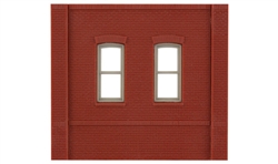 DPM 30133 HO Modular Building System Street Level Wall Sections Small w/Rectangular Windows Kit