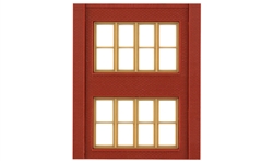 DPM 30144 HO Modular Building System Two-Story Wall Sections w/Victorian Windows Kit Pkg 4