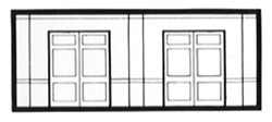 DPM 60106 N Scale Modulars System Plastic Street Level Freight Door Pkg 3