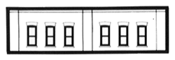 DPM 60112 N Scale Modulars System Plastic One-Story Window Section Pkg 3