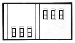 DPM 60123 N Scale Modulars System Plastic Two-Story 6 Windows Pkg 3