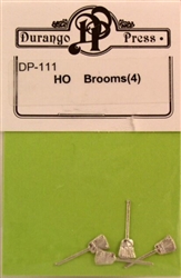 Durango Press 111 HO Miniature Tools Brooms Pkg 4