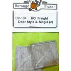 Durango Press 134 HO Freight Door Pkg 2 Single Style #3