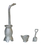 Durango Press 155 HO Stove Hod & Shovel Kit Unpainted 3-Pieces