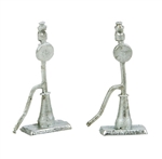 Durango Press 216 HO Vintage Switch Stand w/ Lantern Top Unpainted Metal Castings Pkg 2