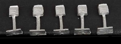 Durango Press 217 HO Letter Boxes Unpainted Metal Castings Pkg 5