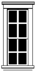 Durango Press 60 HO Plastic Double-Hung Windows 8-Pane Tall Pkg 4