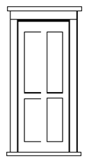 Durango Press 63 HO Plastic Doors Four Panel