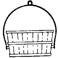 Durango Press 76 HO Coal Buckets w/Handle Pkg 2