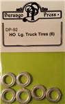 Durango Press 91 HO Truck Tires w/Rims Cast Metal Unpainted Pkg 4 254-91