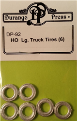 Durango Press 91 HO Truck Tires w/Rims Cast Metal Unpainted Pkg 4 254-91