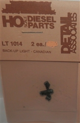 Detail Associates 1014 HO Headlights Diesels Plastic Back-Up Light for Canadian Diesels Pkg 2