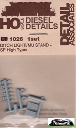 Detail Associates 1026 HO Ditch Lights w/MU Stands SP High Type 1 Set