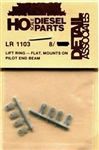 Detail Associates 1108 HO Lift Rings GE w/Hinges Pkg 12