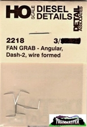 Detail Associates 2218 HO Fan Grab Irons Pkg 3 Angular Dash 2