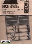 Detail Associates 2729 HO Air Intake Grille 'EMC' EMD FT Stewart