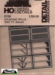 Detail Associates 2729 HO Air Intake Grille 'EMC' EMD FT Stewart