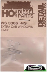 Detail Associates 3306 HO Cab Windows EMD pkg 4