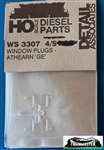 Detail Associates 3307 HO Window Plugs For Athearn GE Units Side Oval Windows Pkg 4