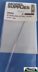 Detail Associates 3503 HO Stainless Steel Wire pkg(4) .010" Diameter