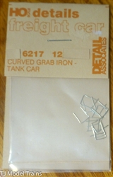 Detail Associates 6217 HO Freight Car Grab Irons 18" Curved for Tank Cars Pkg 12