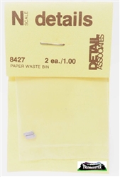 Detail Associates 8427 N Interior Details Paper Waste Bins Pkg 2