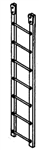 Details West 1006 HO Ladder 7-Rung w/Brackets pkg(4)