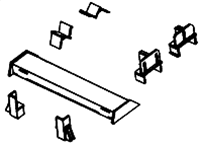 Details West 1015 HO Intermodal Details Flat Car Restraint Curbs