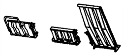 Details West 1017 HO Intermodal Details Bridge Plates for Piggyback Flats pkg(2)