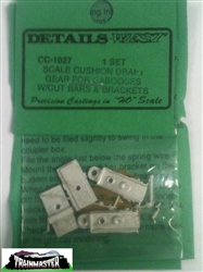 Details West 1027 HO Scale Cushion Draft Gear for Cabooses Includes Cut Bars & Brackets