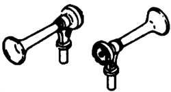 Details West 174 HO Air Horns Wabco Type E, Single-Chime pkg 2