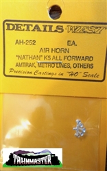 Details West 252 HO Nathan Air Horns K5, Low Profile w/All Bells Forward