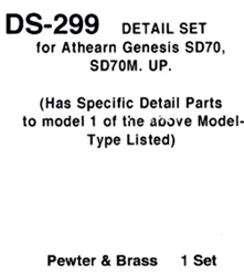 Details West 299 HO Detail Kit for Athearn Genesis For UP SD70M Diesels