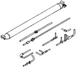 Details West 304 HO Air Tank Detail Set w/Pipes For Early To Late Era EMD Hood Units