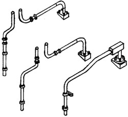 Details West 305 HO Fuel Tank Details Drain & Vent Pipes for GE