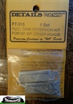 Details West 315 HO Fuel Tank Extension w/Fuel Fillers, Gauge & Side Skirting For SP, WP & Other Roads