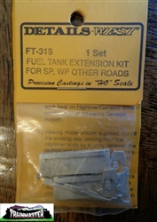 Details West 315 HO Fuel Tank Extension w/Fuel Fillers, Gauge & Side Skirting For SP, WP & Other Roads