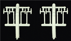 Details West 330 HO Locomotive Sander Brackets 4 & 6-Axle Trucks Pewter