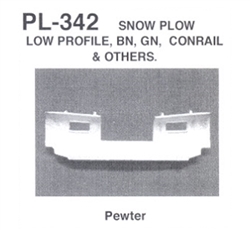 Details West 342 HO Snow Plow Low Profile Type; For BN, GN, Conrail, D&H & Others