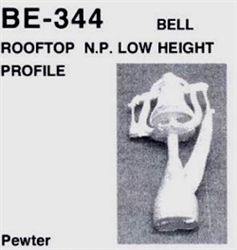Details West 344 HO Roof-Mount Bell For Northern Pacific/Other Roads Low Height