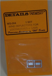 Details West 354 HO Wind Deflectors For Locomotives & Caboose Etched Steel