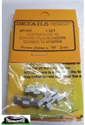 Details West 355 HO Adaptor Plate For Mounting Athearn Blomberg Sideframes on Atlas Trucks