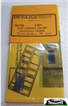 Details West 358 HO 4-Window Cab & Windshield Frames For BNSF Units